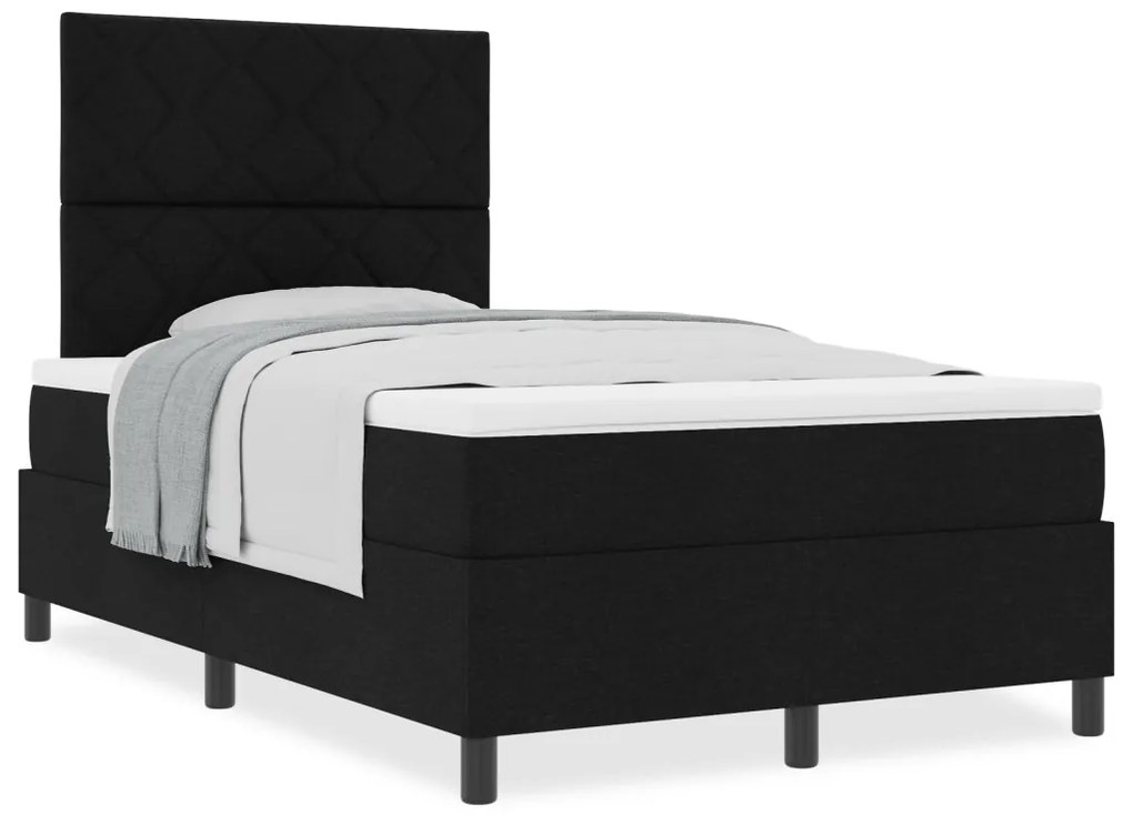 Boxspring ágy matraccal Fekete Kislábas Szövet