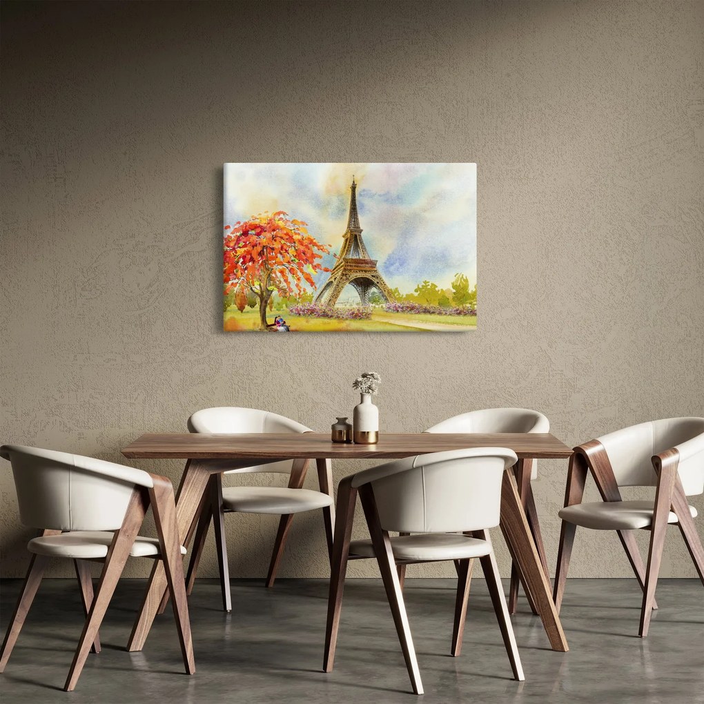 Festett kép az Eiffel-torony (90x60 cm)