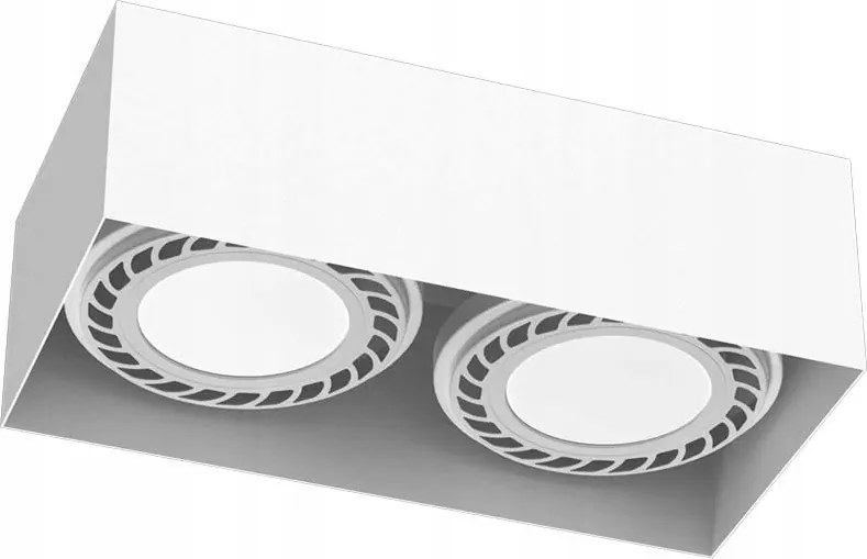 Mennyezeti lámpa dupla fehér téglalap alakú spot GU10 Brosline