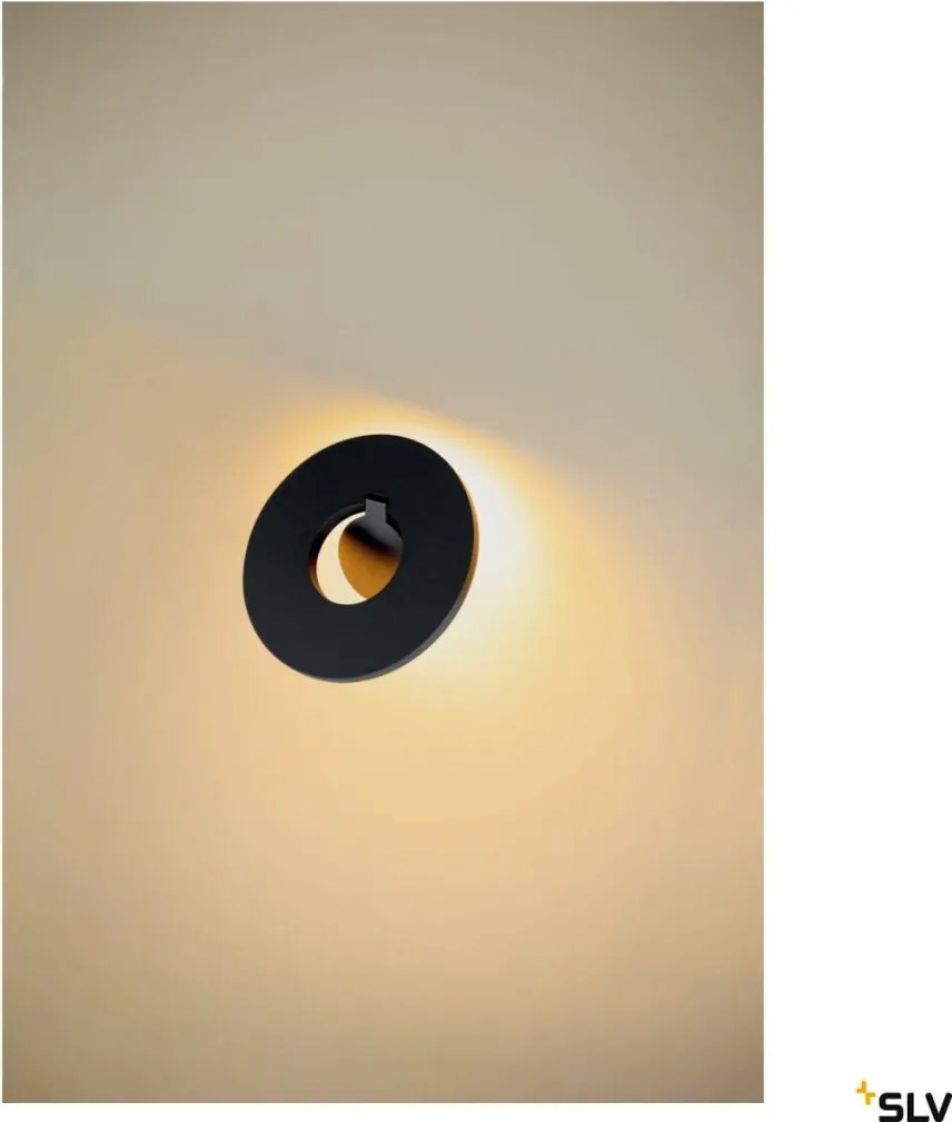 SLV 1007236 I-RING Modern Kültéri Fali Lámpa Antracit LED IP65