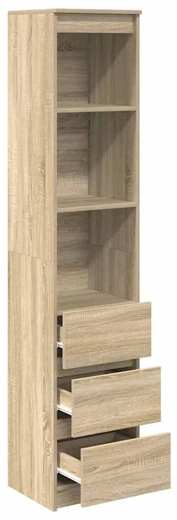 sonoma tölgy szerelt fa magasszekrény 37,5x35x180 cm