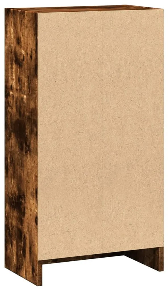 füstös tölgy színű szerelt fa könyvszekrény 40 x 24 x 76 cm