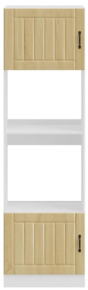 Lucca 2 db sonoma tölgy színű szerelt fa sütőszekrények