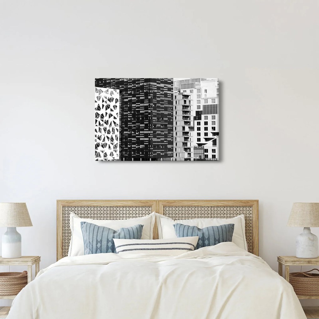 Fekete-fehér építészet képe (90x60 cm)