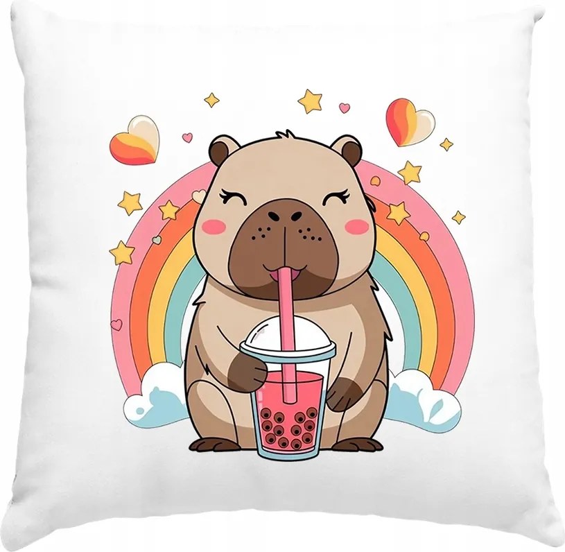 Kapibara párna, Kapibara gyermek ajándék, fehér