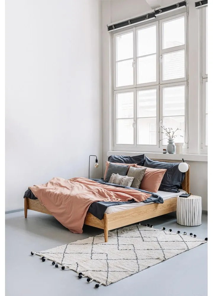 Természetes barna kétszemélyes kőmosott pamut ágyneműhuzat, 200 x 220 cm - Bonami Selection