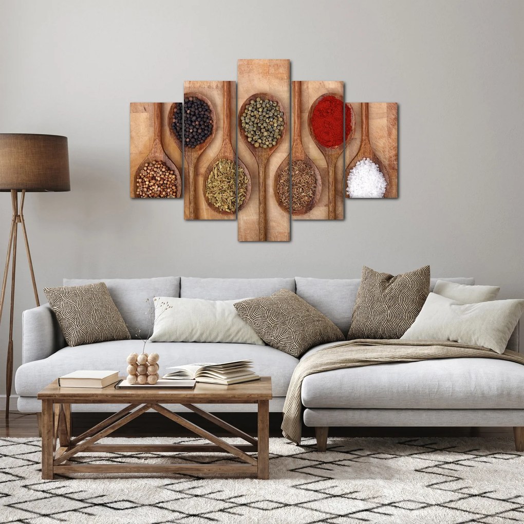 Kép - fűszerek a kanálon (150x105 cm)