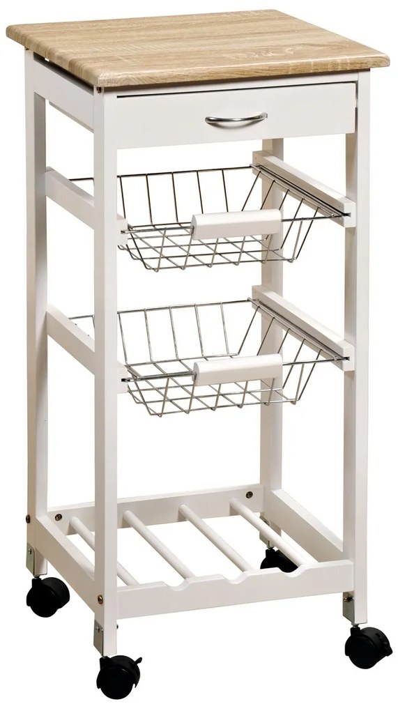 Kesper 25814 Konyhaszállító kocsi, 77 x 36 x 36 cm, munkalap