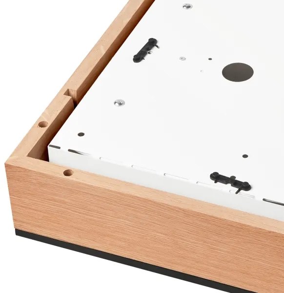 Mennyezeti lámpa OAK SQUARE 4xE27/15W/230V 39x39 cm tölgy/fekete