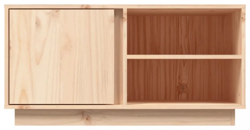 tömör fenyőfa TV-szekrény 80x35x40,5 cm