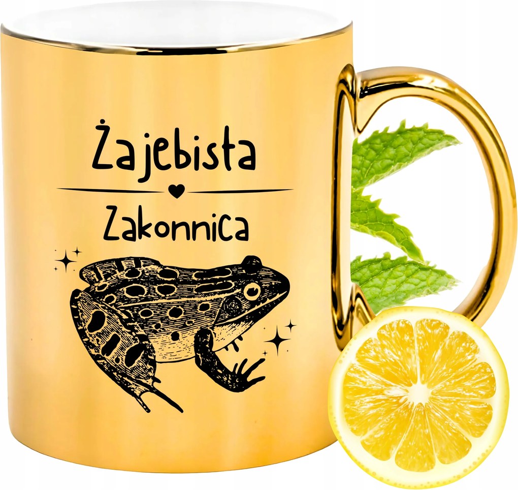 Arany csillogó bögre apácáknak ajándék fényképes nyomtatással