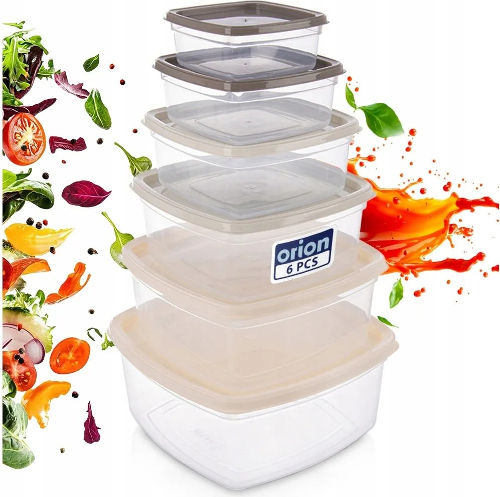 6 db-os Konyhai edénykészlet élelmiszerekhez