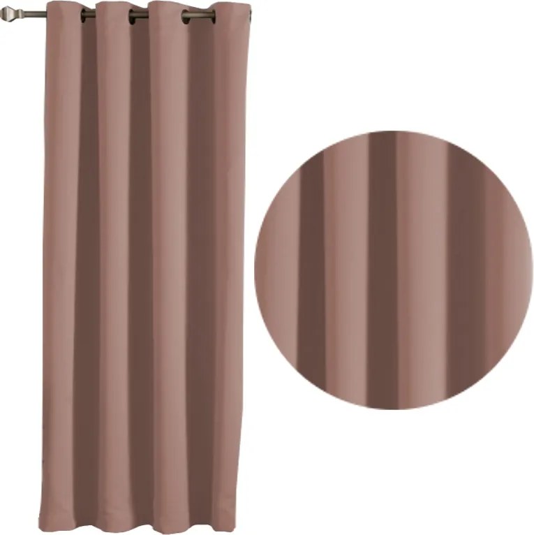Vastag Függöny Blackout 175x245 Függöny halvány rózsaszín