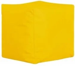 Babzsák Cube S öko-bőr TiaHome - Sárga