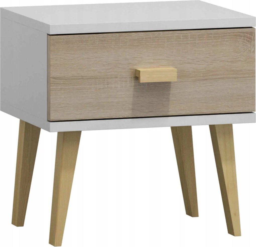 Éjjeliszekrény Savona fehér/fenyő