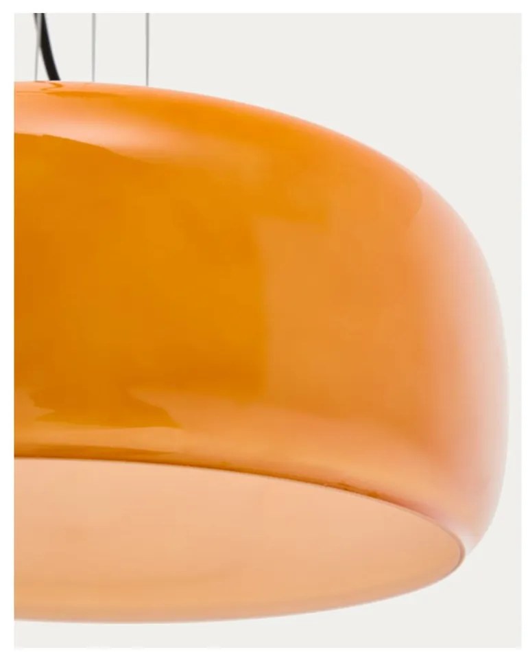 Narancssárga LED függőlámpa üveg búrával ø 38 cm Reig – Kave Home