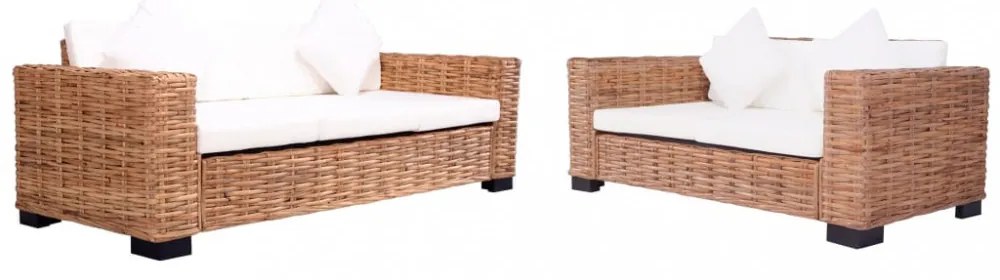 2 darabos természetes rattan kerti ülőgarnitúra