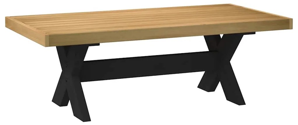dohányzóasztal NOAIN X alakú lábak 120x60x40cm tömör fa fenyőfa