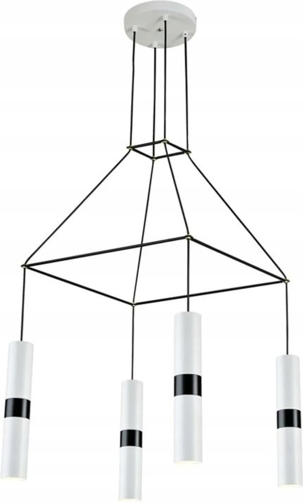 Aca Lighting függeszték 4XGU10 fehér fém 56X56XH150CM Da Vinci HM854P5