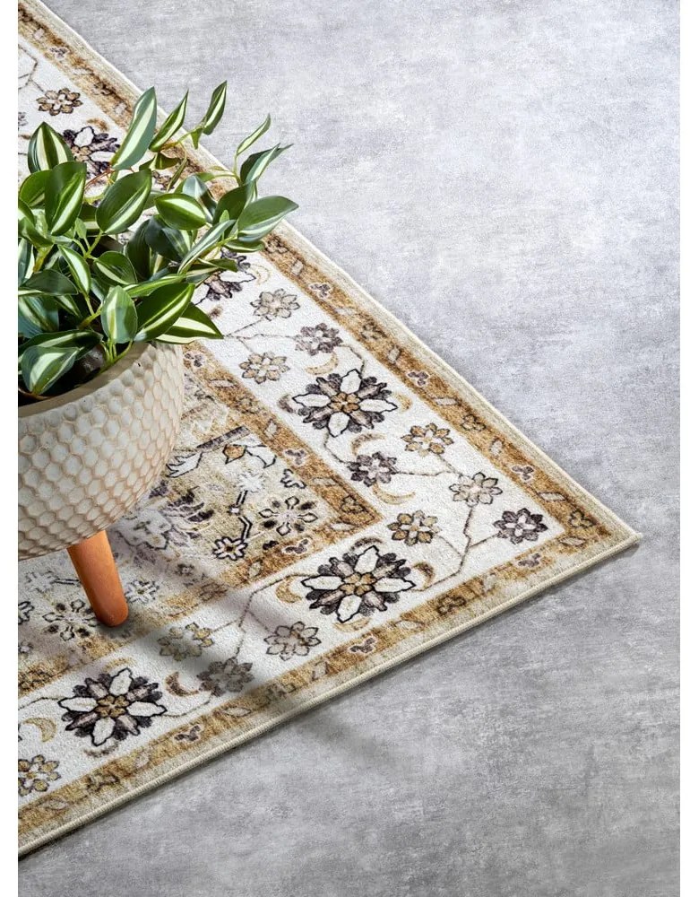 Bézs szőnyeg 80x150 cm Saveh Cream Gold – Elle Decoration