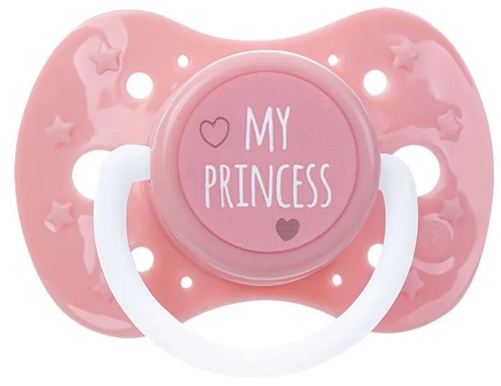 Nyugtató hatású szilikon cumi 0m+ Akuku My Princess, vel. 0- 12 h