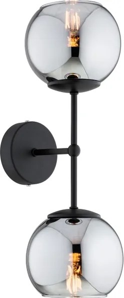 Brilagi - DIOR fali lámpa 2xE27/60W/230V fekete/füstszürke