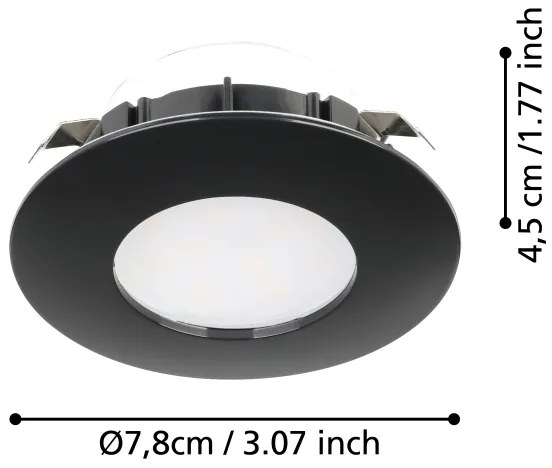 Eglo 900744-KÉSZLET 3x LED Fürdőszobai beépíthető lámpa PINEDA LED/4,9W/230V IP44