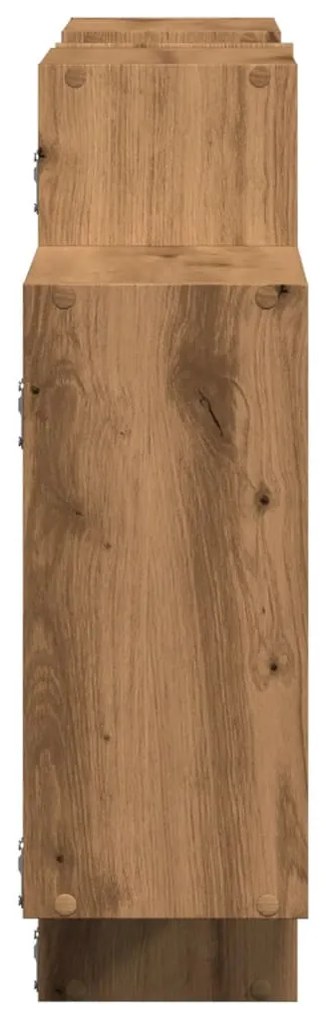 kézműves tölgy színű szerelt fa fali polc 159 x 18 x 65 cm