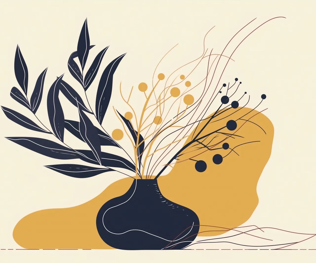 Poszter 60x50cm Sötét levelek nyugalma