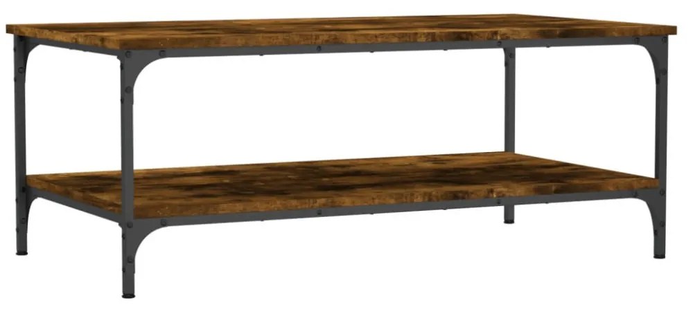 füstös tölgy színű szerelt fa dohányzóasztal 100x55x40 cm