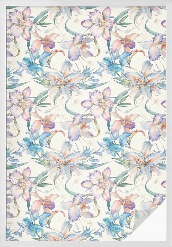 Ablakfólia Öntapadós Adatvédelem Virágos motívum 100x146 cm