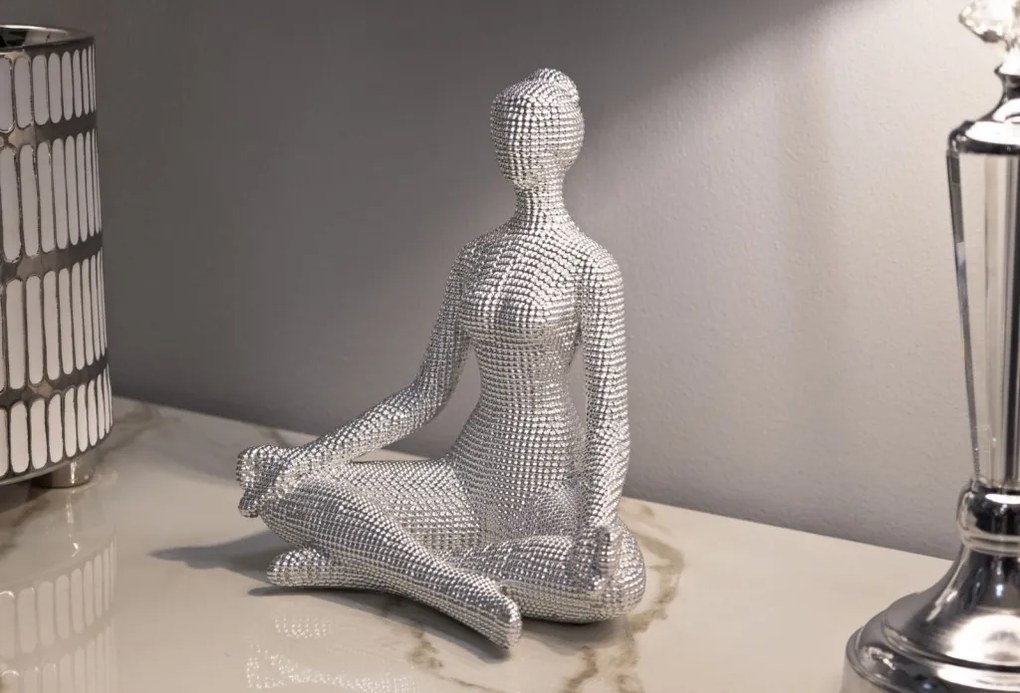 Jóga női ezüst 20,5x15,5x23 cm