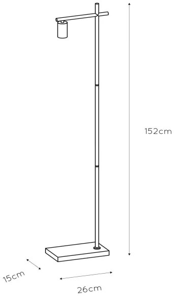 Lucide 21721/01/30 - Állólámpa LEANNE 1xE27/40W/230V fekete