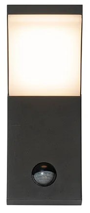 Kültéri fali lámpa antracit LED-del IP54 mozgásérzékelővel - Litt