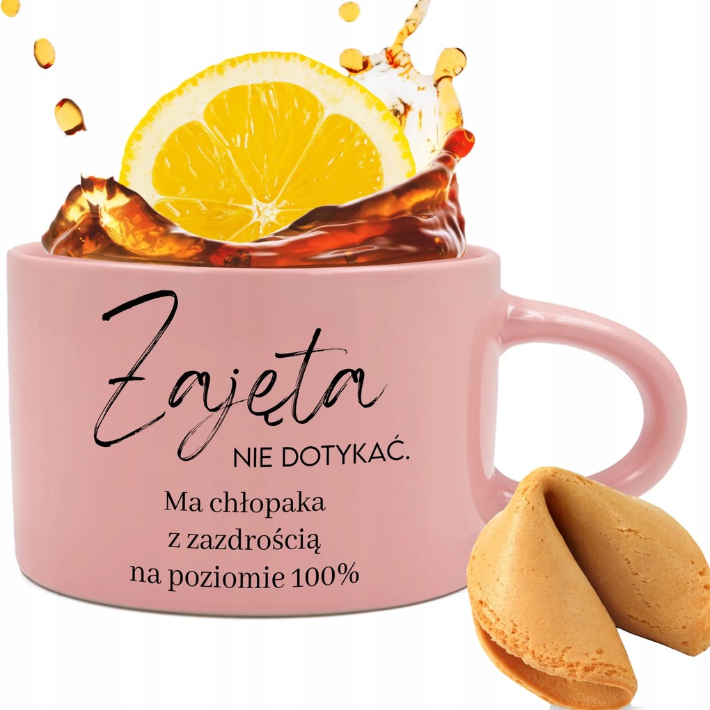 Csésze Rózsaszín 200ml Ajándék Párnak Elfoglalt Ne Érintse meg Sütemény