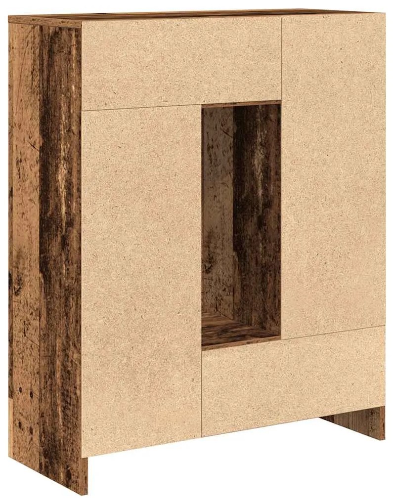 antik fa komód fiókokkal és ajtókkal 73x31x90 cm