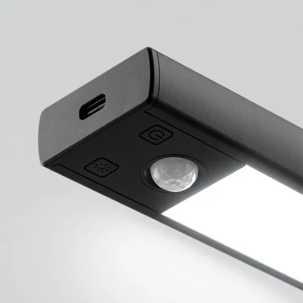 2 darabos készlet: VIRO LED újratölthető bútorvilágítás érzékelővel, 1,2 W, 800 mAh, 30 cm, CCT, fekete