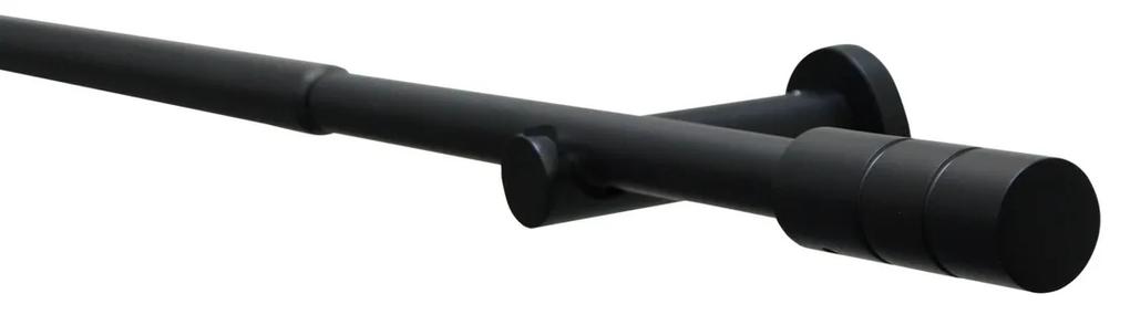 KRETA állítható karnis szett 19/16 mm, 120 - 210 cm, matt fekete