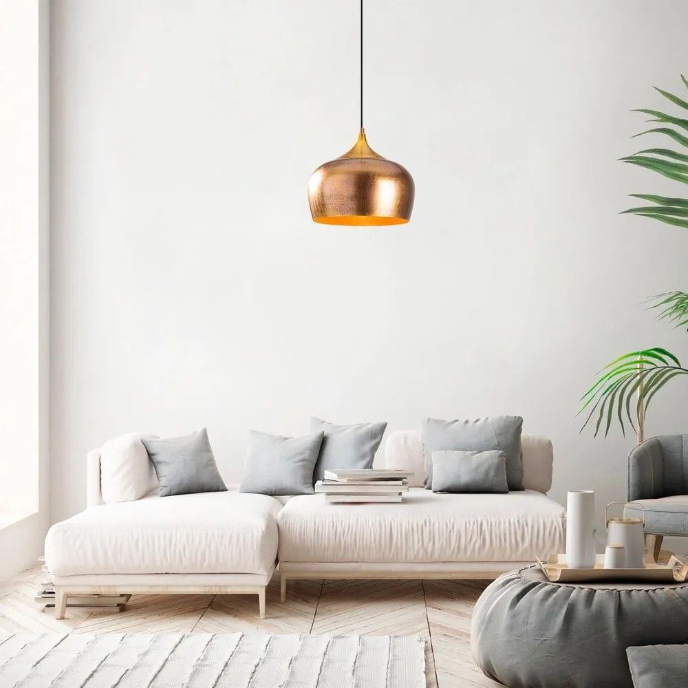 Aranyszínű függőlámpa fém búrával ø 30 cm Berceste – Opviq lights