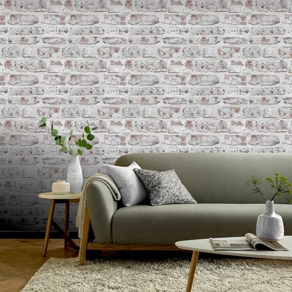 Arthouse Signature 1 White Brick barna-bézs téglamintás papír tapéta – 671100