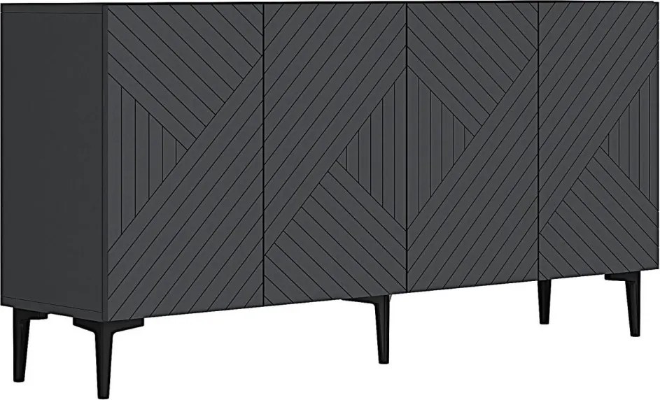 Ferro komód, antracit, 150 cm
