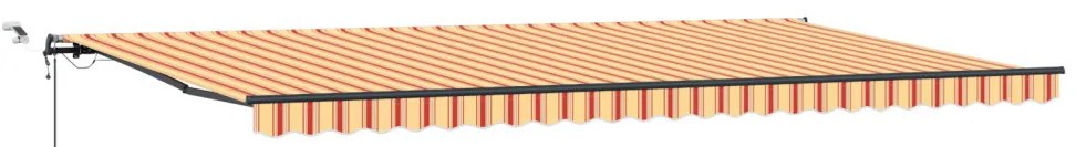 Automatikus Behúzható Napellenző LED sárga és narancssárga 600x300 cm