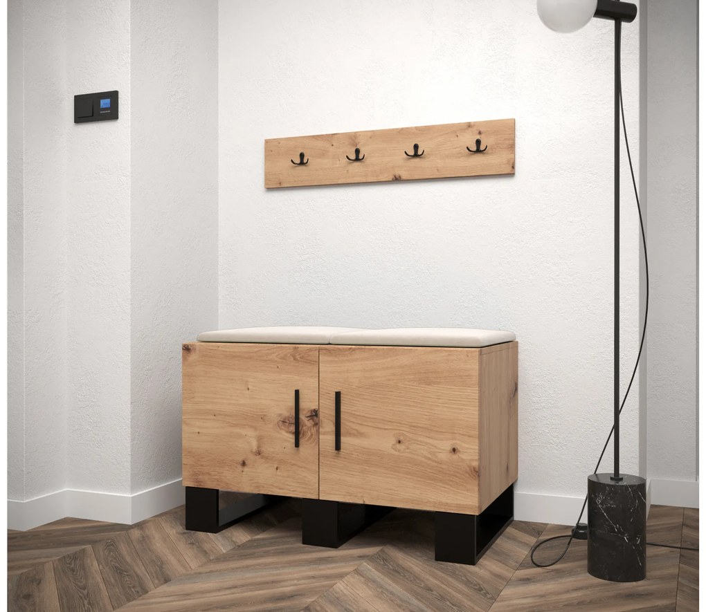Előszobabútor Amanda 21 (artisan tölgy + bézs). 1086037