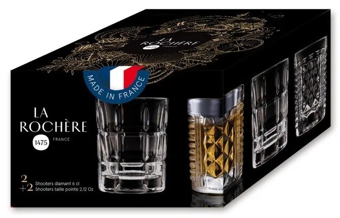 Assortis 4 db röviditalos pohár, 60 ml - La Rochère