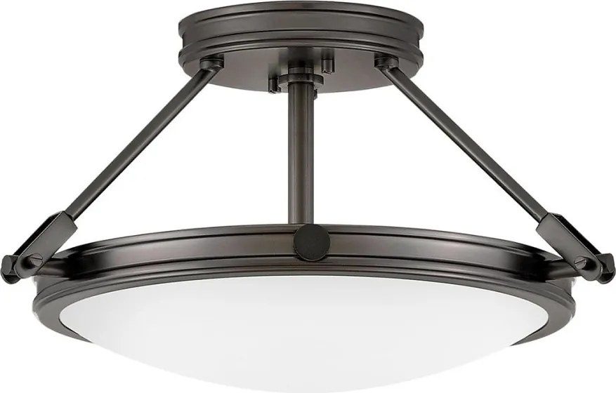 ELSTEAD HK-COLLIER-SF-SBX COLLIER Klasszikus Mennyezeti Lámpa Fekete, Opál E14 IP20
