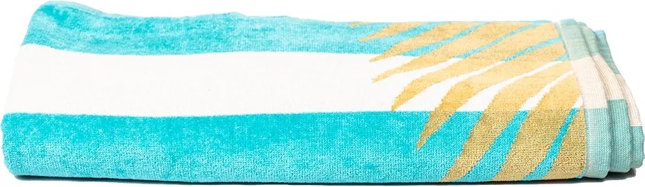 FLAMINGO GOLD Strandtörölköző türkiz 165x90cm
