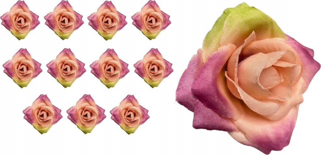 12 X Mesterséges rózsa csomózó fej Mesterséges Virágok Rózsák Rügy