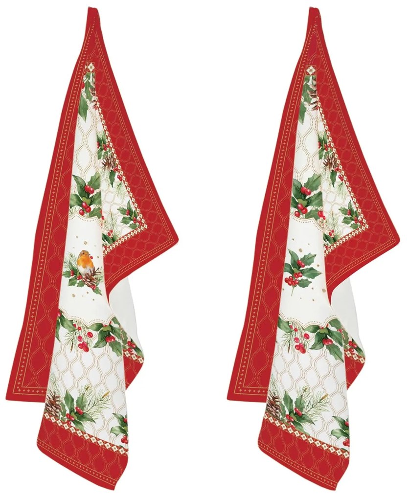 Karácsonyi Konyharuha szett 2 db-os pamut Christmas Berries