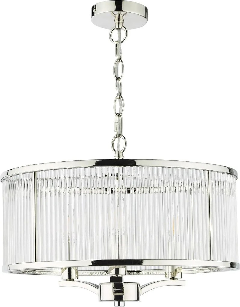 Dar Lighting glamour modern függeszték evelyn polírozott nikkel dareve0338