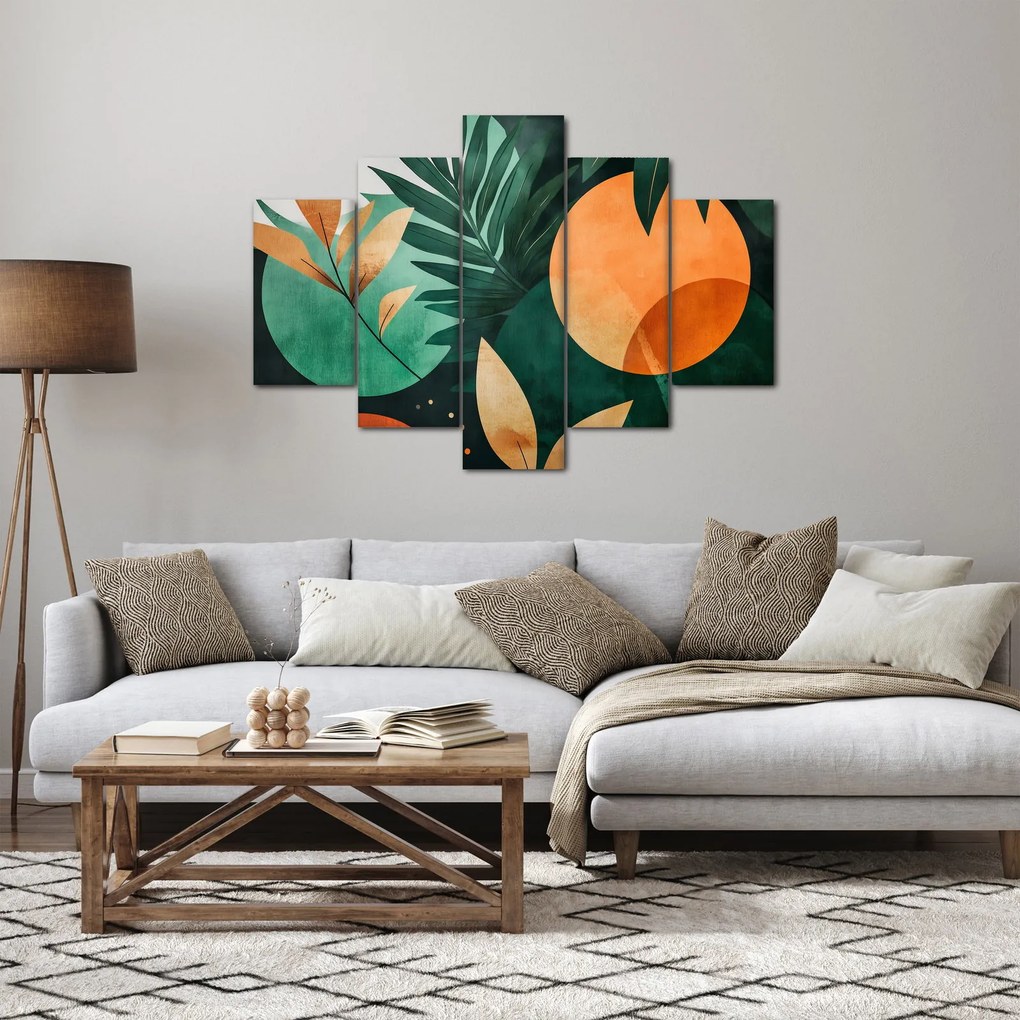 Kép - Geometrikus természeti minták (150x105 cm)